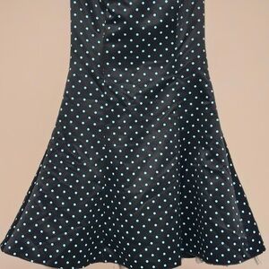 NWT Vintage Y2K Jessica McClintock Gunne Sax Strapless Polka Dot Dress Size 9/10